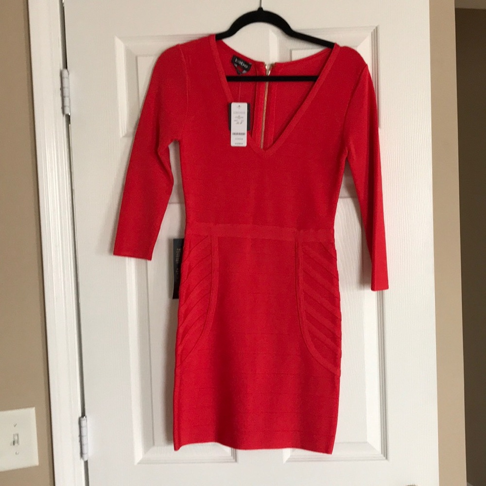 Bebe mini dress in red